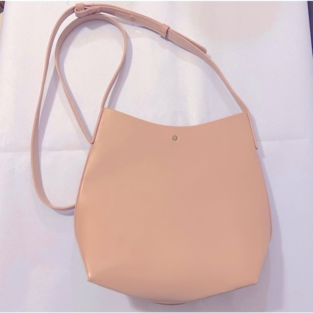 Anthropologie Pink Crossbody Bucket Bag - Picture 7 of 14